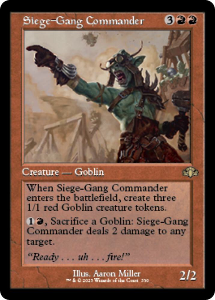 Siege Gang Commander Retro Frame 330/261 (Dominaria Remastered)  | Good Games Modbury