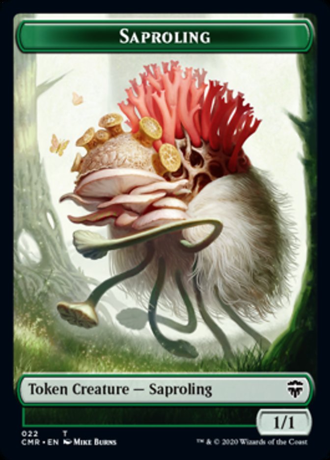 Copy (023) // Saproling Double-Sided Token [Commander Legends Tokens] | Good Games Modbury