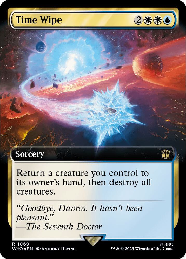 Time Wipe 1069/331 (Universes Beyond: Doctor Who)  - Extended Art Surge Foil | Good Games Modbury