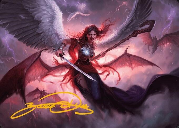 Kaalia of the Vast Art Card Gold Stamped Signature 22 (Art Series: Modern Horizons 3)  | Good Games Modbury