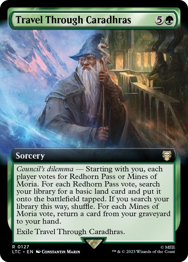 Travel Through Caradhras 127/347 (Commander: The Lord of the Rings: Tales of Middle-earth)  - Extended Art | Good Games Modbury