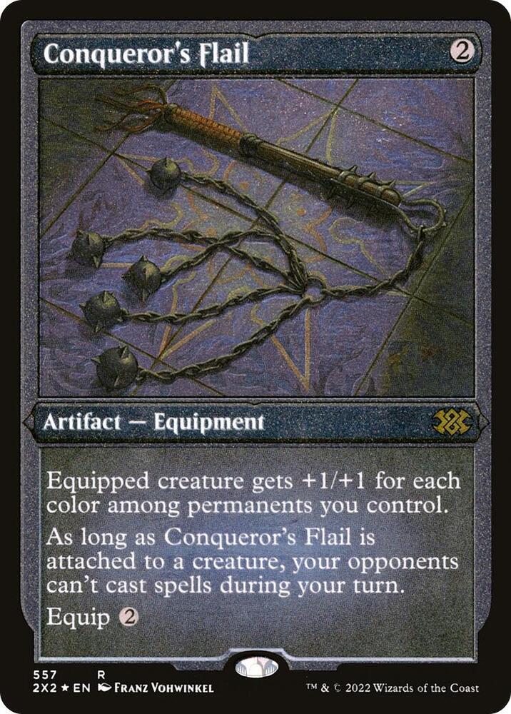 Conquerors Flail Foil Etched 557 (Double Masters 2022)  - Foil | Good Games Modbury