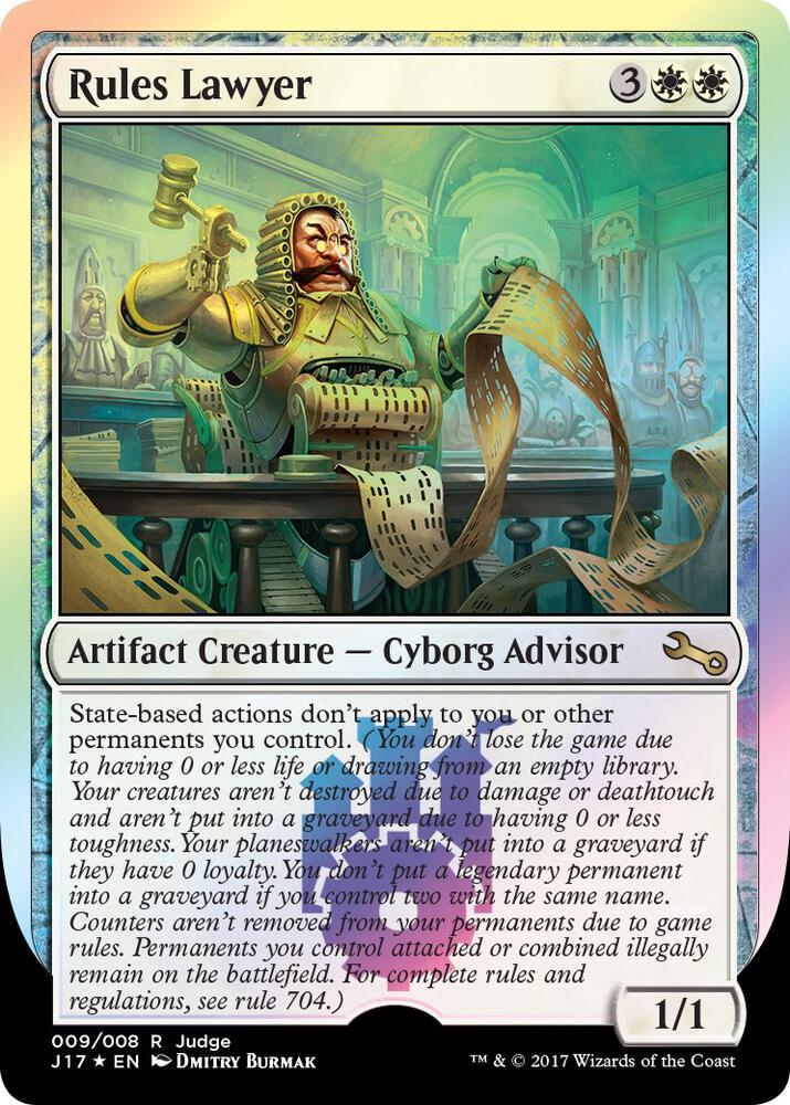 Rules Lawyer 9/8 (Judge Promos)  - Foil | Good Games Modbury