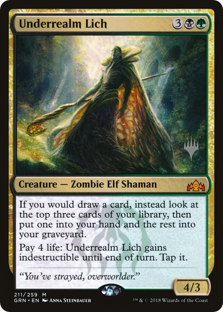 Underrealm Lich 211 (Promo Pack: Zendikar Rising)  - Foil | Good Games Modbury
