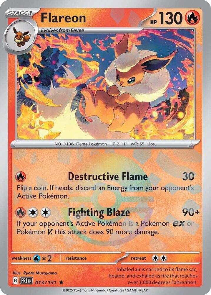 Flareon (013/131) (Poke Ball Pattern) [Scarlet & Violet: Prismatic Evolutions] | Good Games Modbury