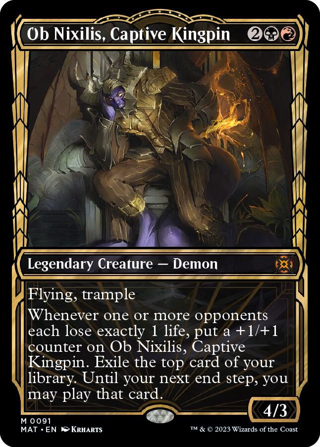 Ob Nixilis, Captive Kingpin 91/50 (March of the Machine: The Aftermath)  - Showcase Foil | Good Games Modbury