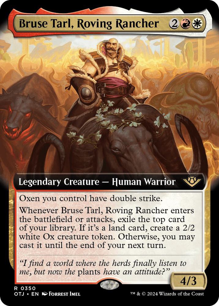 Bruse Tarl, Roving Rancher 350/286 (Outlaws of Thunder Junction)  - Extended Art | Good Games Modbury