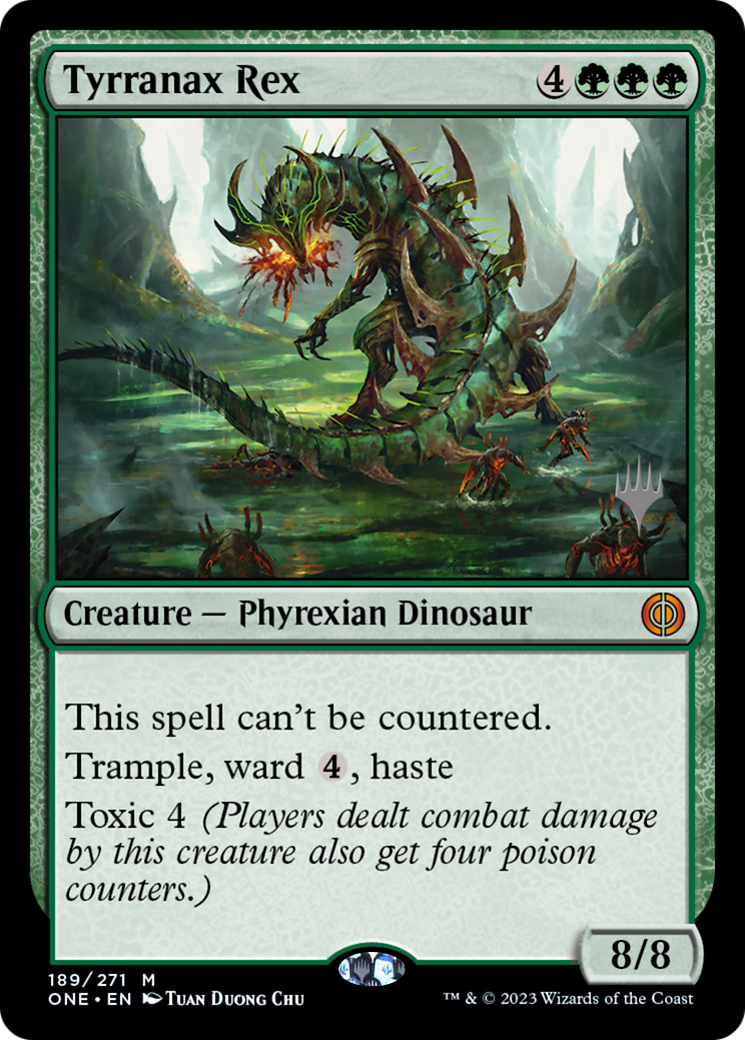 Tyrranax Rex (Promo Pack) [Phyrexia: All Will Be One Promos] | Good Games Modbury