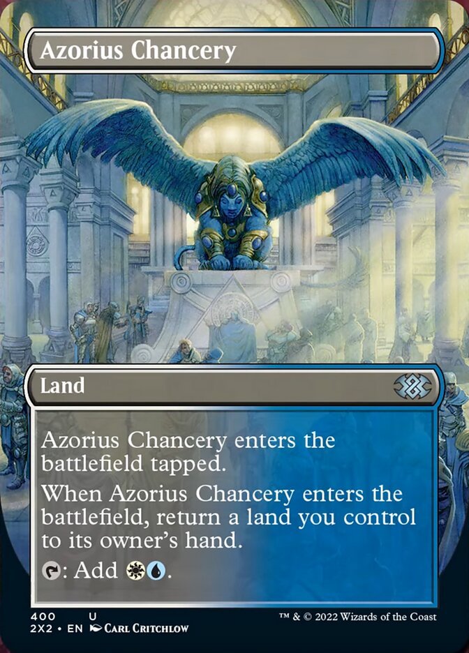 Azorius Chancery (Borderless Alternate Art) [Double Masters 2022] | Good Games Modbury