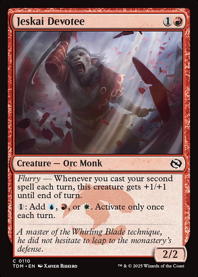 Jeskai Devotee 110 (Tarkir: Dragonstorm)  - Foil | Good Games Modbury