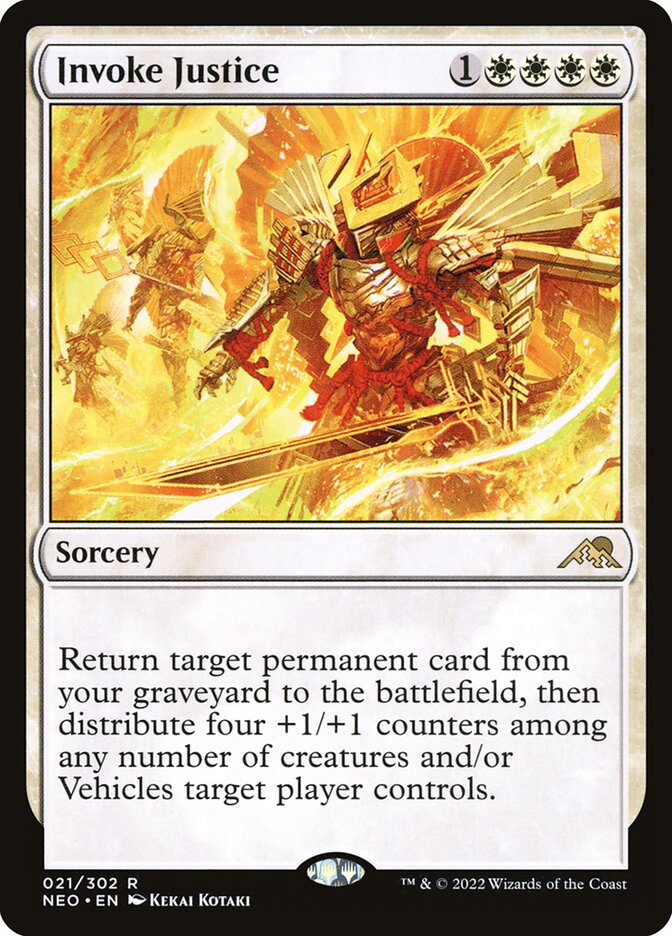 Invoke Justice 21 (Kamigawa: Neon Dynasty)  - Foil | Good Games Modbury