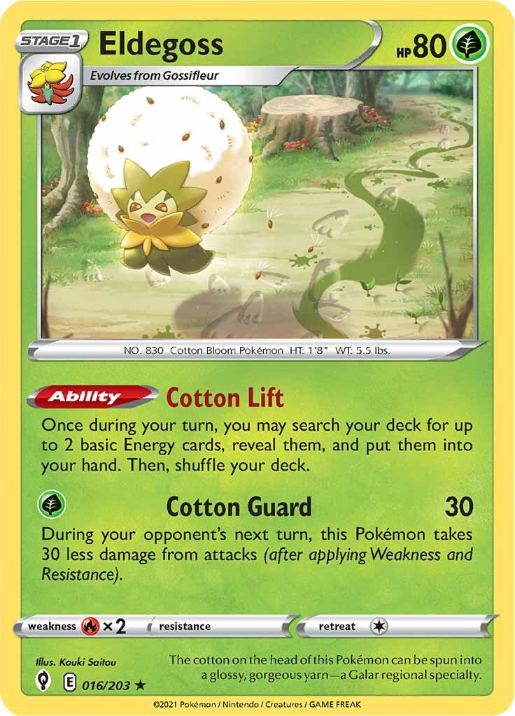 Eldegoss (016/203) (Theme Deck Exclusive) [Sword & Shield: Evolving Skies] | Good Games Modbury