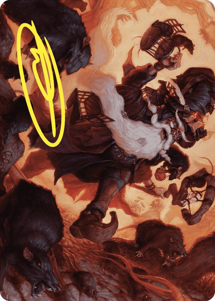 Tattered Ratter Art Card Gold Stamped Signature 20 (Art Series: Wilds of Eldraine)  | Good Games Modbury