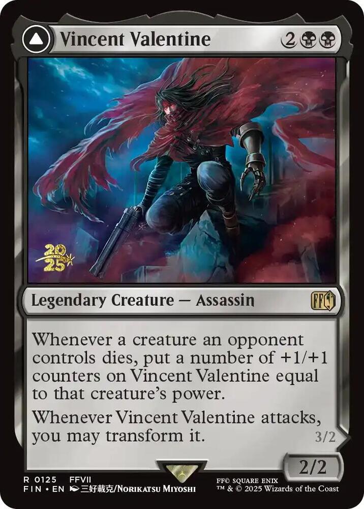 Vincent Valentine 125s/116 (Prerelease Cards)  - Foil | Good Games Modbury