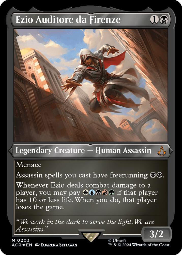Ezio Auditore da Firenze 203 (Universes Beyond: Assassin's Creed)  - Etched Foil | Good Games Modbury