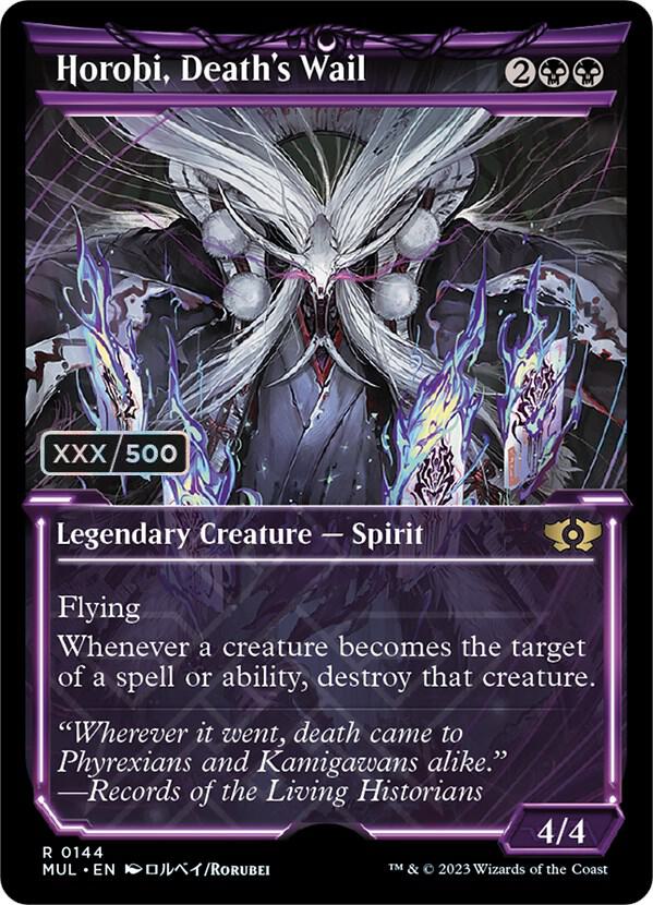 Horobi, Death's Wail Serialized 144z/65 (March of the Machine: Multiverse Legends)  - Double Rainbow Foil | Good Games Modbury