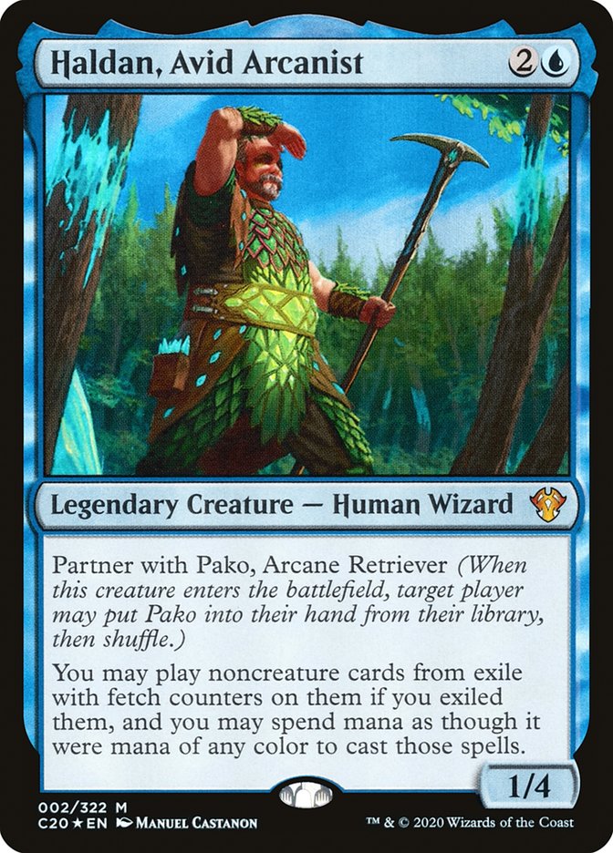 Haldan, Avid Arcanist 2/322 (Commander 2020)  - Foil | Good Games Modbury