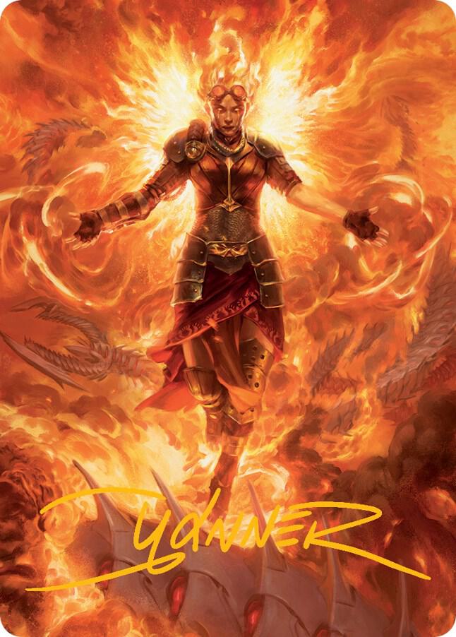 Chandra Hopes Beacon Art Card Gold Stamped Signature 30 (Art Series: March of the Machine)  | Good Games Modbury