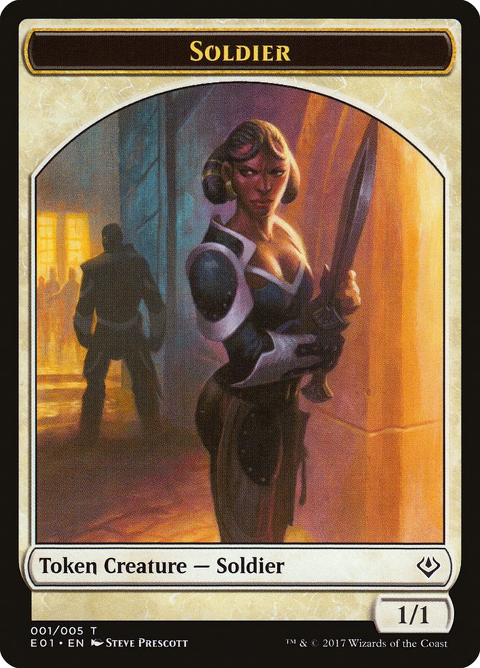 Soldier Token [Archenemy: Nicol Bolas Tokens] | Good Games Modbury