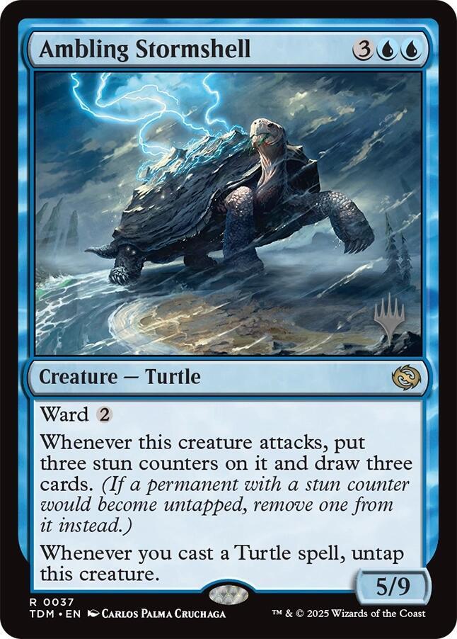 Ambling Stormshell 37 (Promo Pack: Tarkir: Dragonstorm)  - Foil | Good Games Modbury