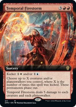 Temporal Firestorm Extended Art 411/281 (Dominaria United)  - Foil | Good Games Modbury