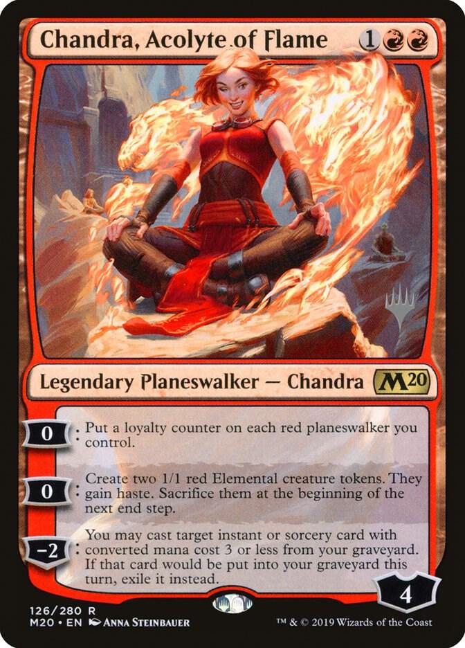 Chandra Acolyte of Flame 126p/144 (Promo Pack: Core Set 2020)  - Foil | Good Games Modbury