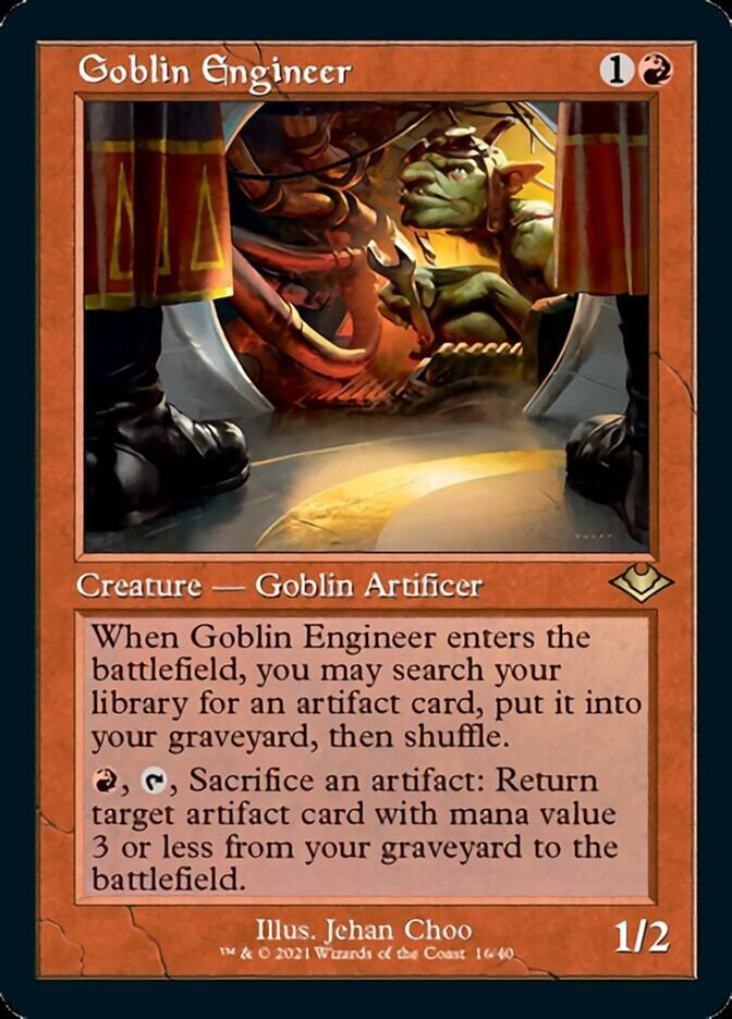 Goblin Engineer (Retro Foil Etched) [Modern Horizons 2] | Good Games Modbury