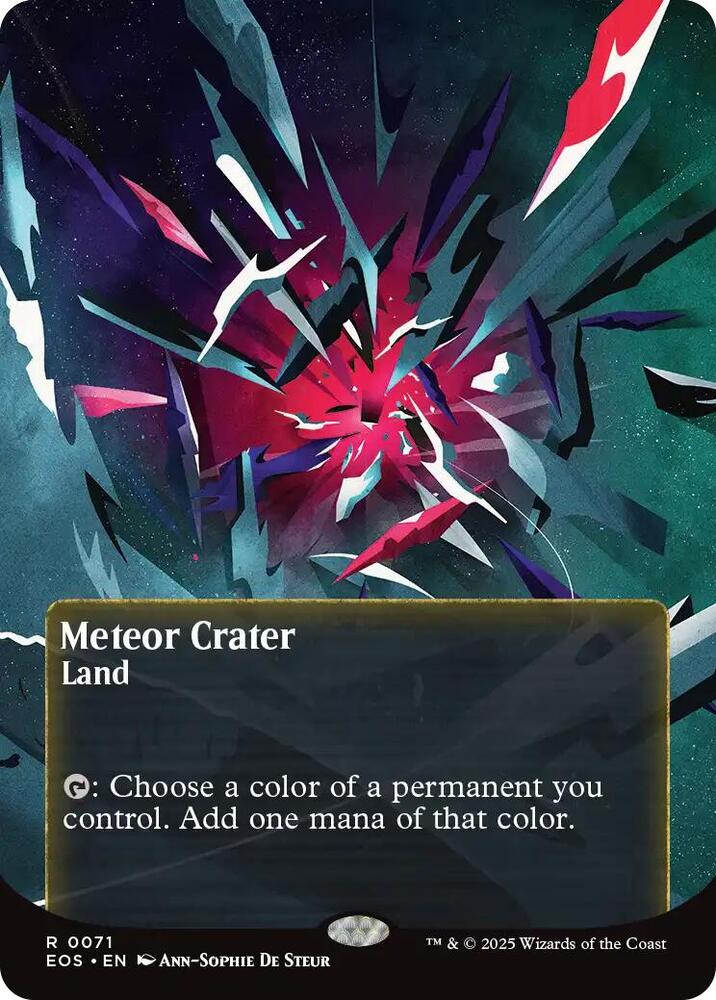 Meteor Crater  71/45 (Edge of Eternities: Stellar Sights)  - Borderless Foil | Good Games Modbury