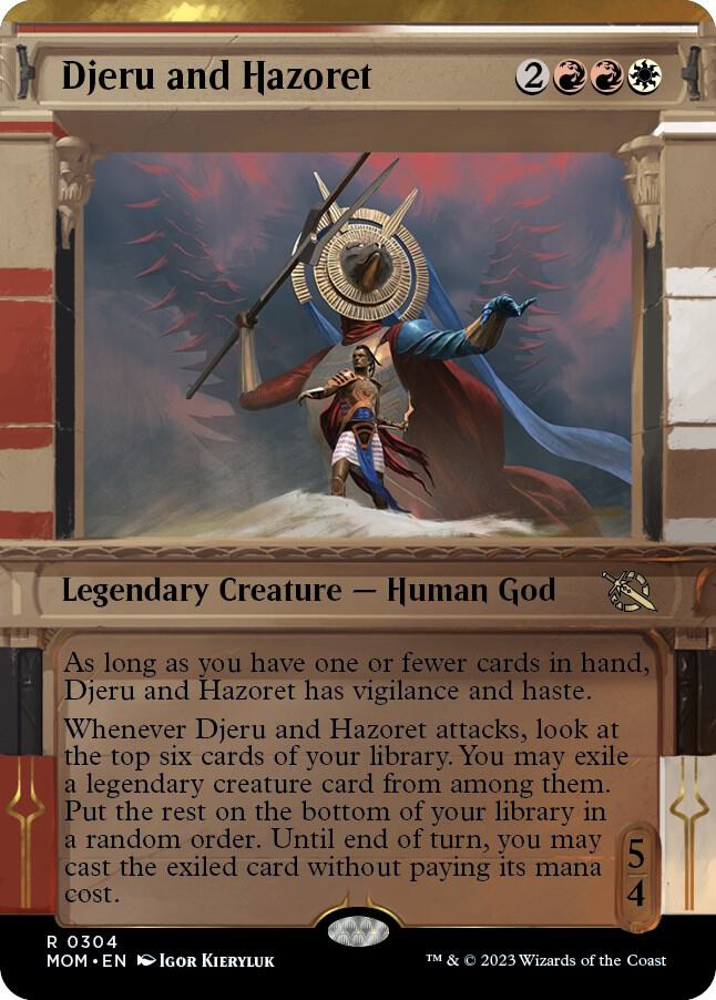 Djeru and Hazoret 304/291 (March of the Machine)  - Showcase Foil | Good Games Modbury