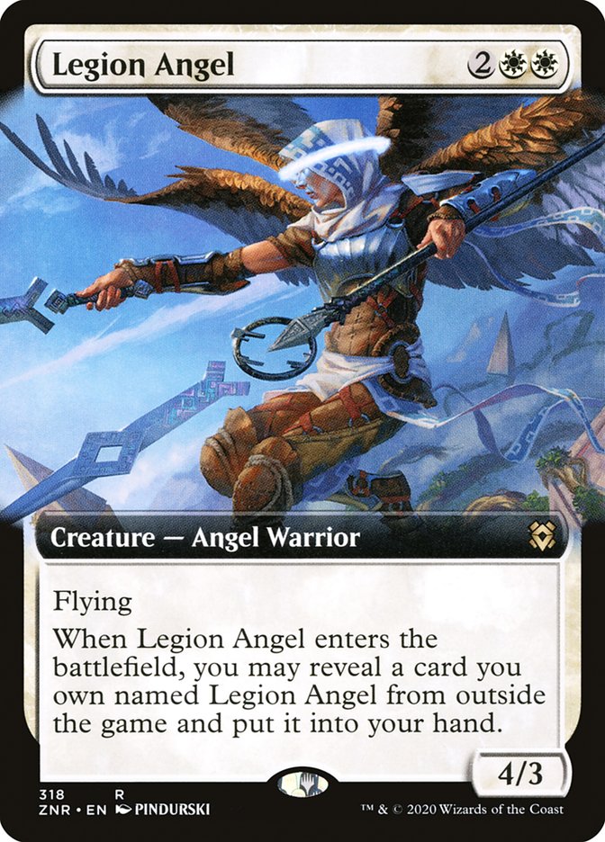 Legion Angel (Extended Art) [Zendikar Rising] | Good Games Modbury