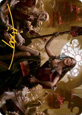 Gisa Glorious Resurrector Art Card Gold Stamped Signature 35 (Art Series: Innistrad: Midnight Hunt)  | Good Games Modbury