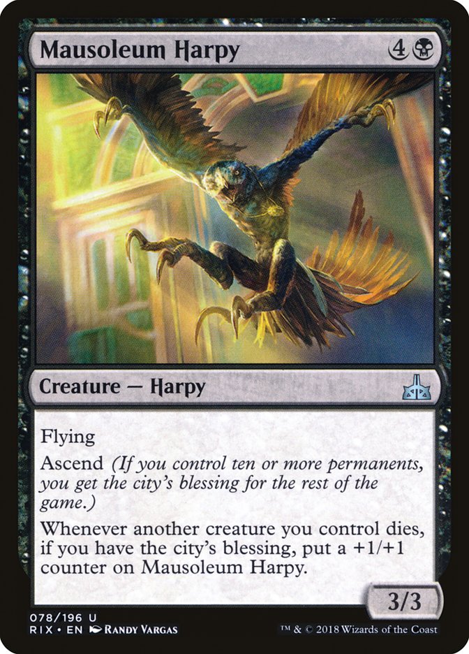 Mausoleum Harpy [Rivals of Ixalan] | Good Games Modbury