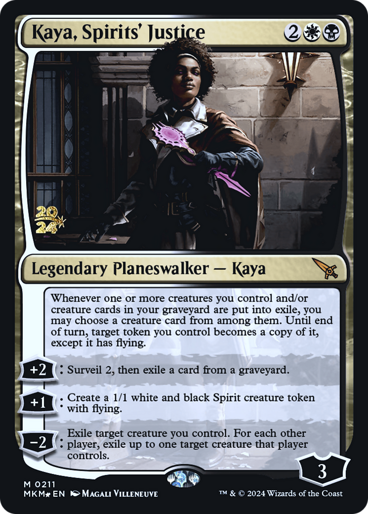 Kaya, Spirits' Justice [Murders at Karlov Manor Prerelease Promos] | Good Games Modbury