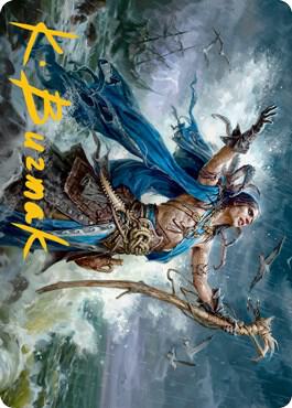 Lier Disciple of the Drowned Art Card Gold Stamped Signature 25 (Art Series: Innistrad: Midnight Hunt)  | Good Games Modbury
