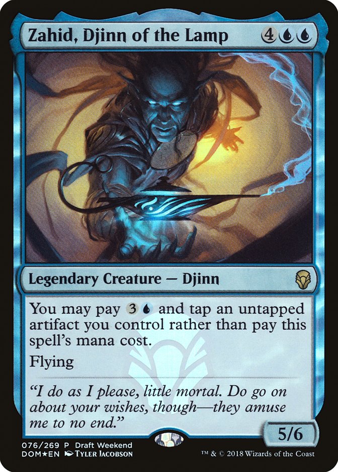 Zahid, Djinn of the Lamp (Draft Weekend) [Dominaria Promos] | Good Games Modbury