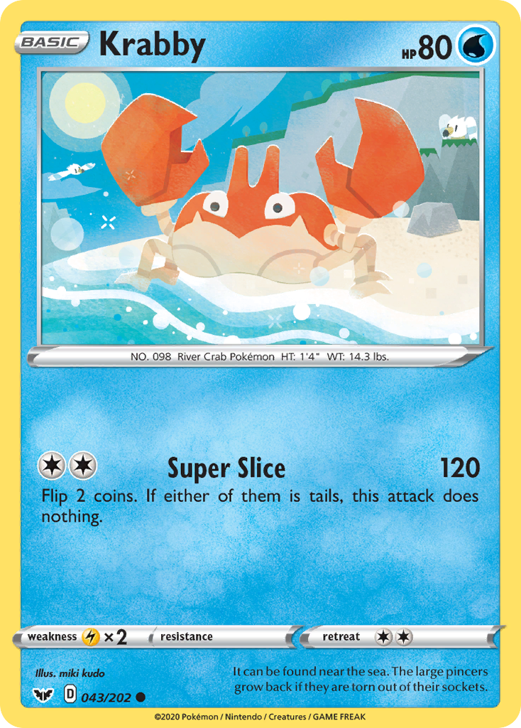 Krabby (043/202) [Sword & Shield: Base Set] | Good Games Modbury
