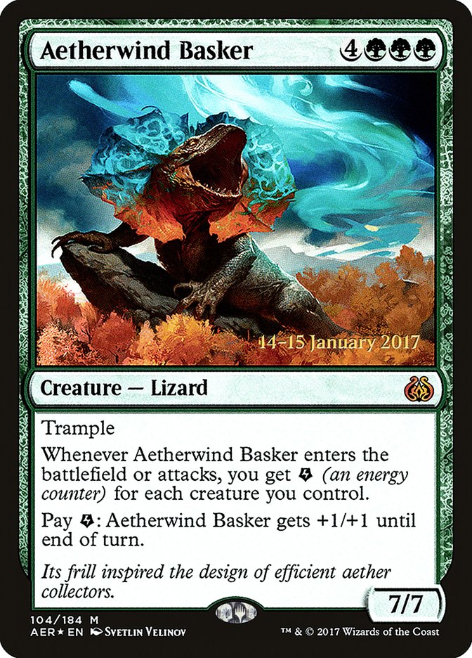 Aetherwind Basker [Aether Revolt Prerelease Promos] | Good Games Modbury