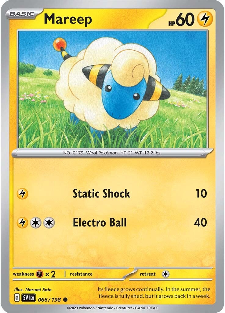 Mareep (066/198) [Scarlet & Violet: Base Set] | Good Games Modbury