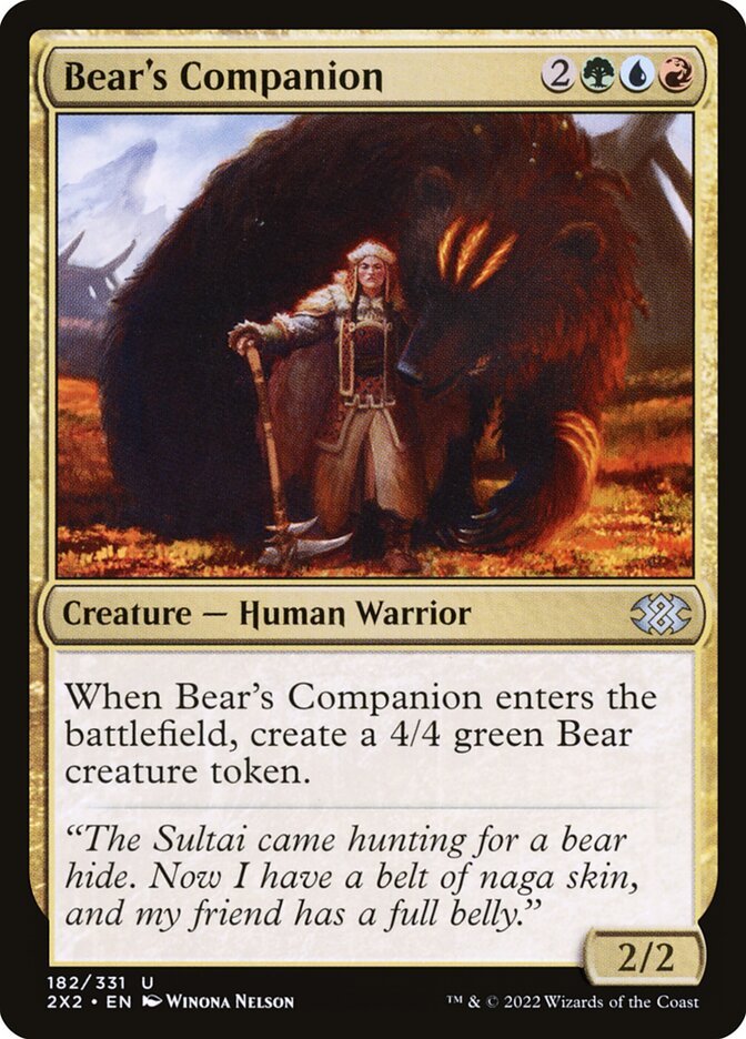 Bear's Companion 182/331 (Double Masters 2022)  - Foil | Good Games Modbury