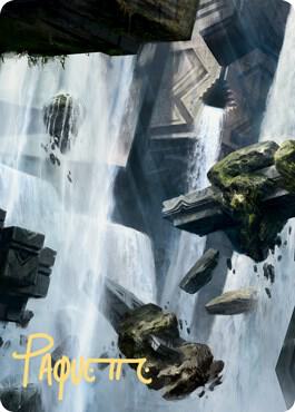 Island Art Card 10 81 Gold Stamped Signature 10 (Art Series: Zendikar Rising)  | Good Games Modbury