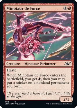 Minotaur de Force Galaxy Foil 400/244 (Unfinity)  - Foil | Good Games Modbury