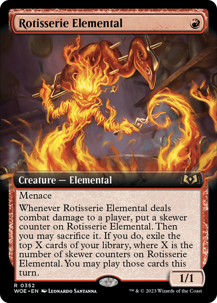 Rotisserie Elemental (Extended Art) [Wilds of Eldraine] | Good Games Modbury