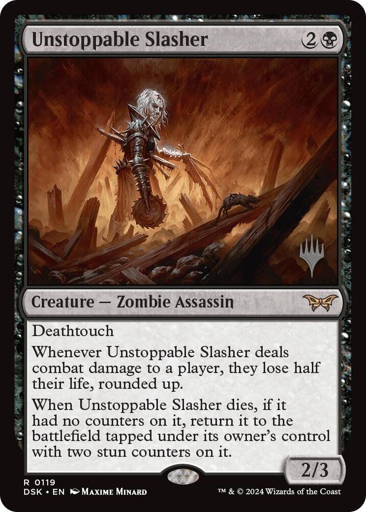 Unstoppable Slasher 0119 119p/180 (Promo Pack: Duskmourn: House of Horror)  - Foil | Good Games Modbury