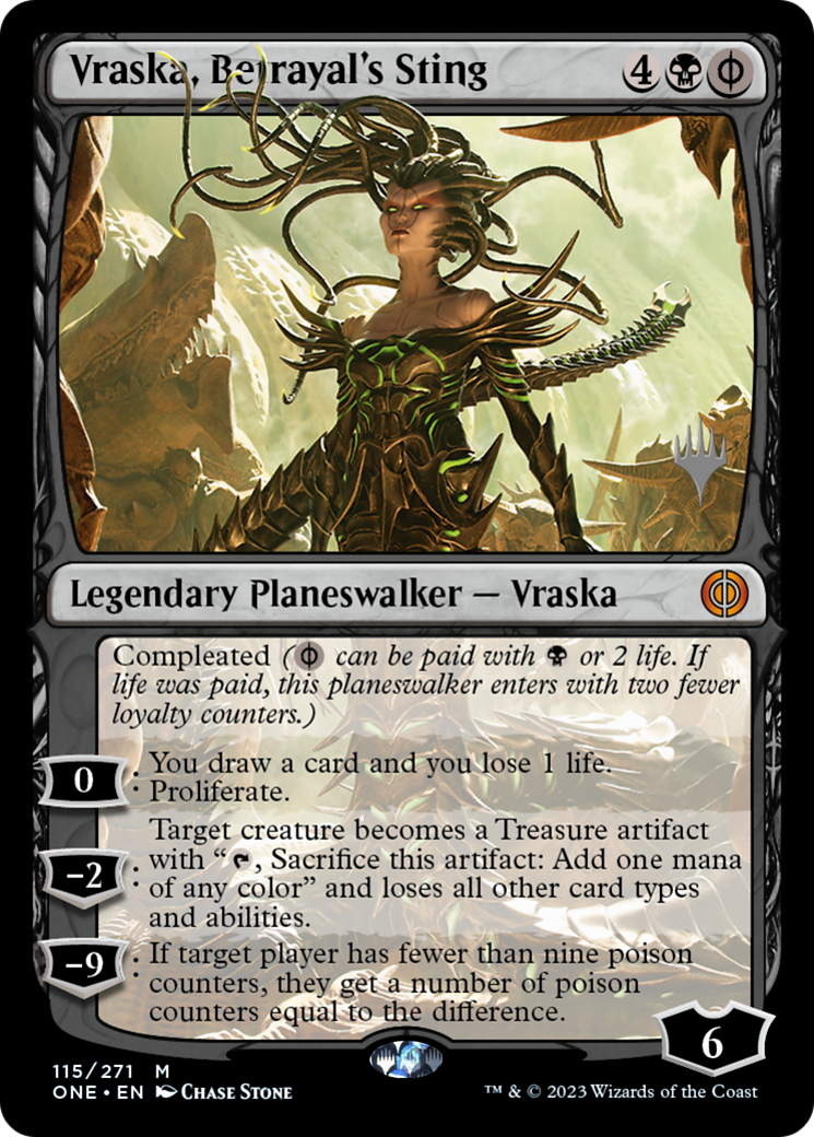 Vraska, Betrayal's Sting (Promo Pack) [Phyrexia: All Will Be One Promos] | Good Games Modbury