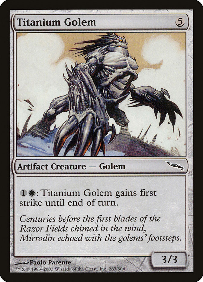 Titanium Golem [Mirrodin] | Good Games Modbury