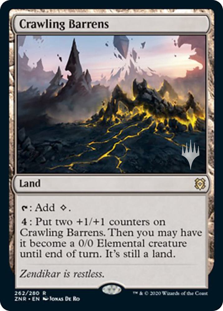 Crawling Barrens 262 (Promo Pack: Zendikar Rising)  | Good Games Modbury