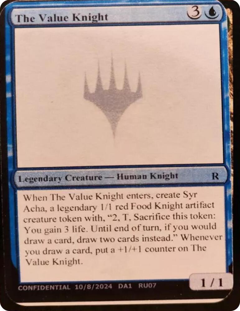 The Value Knight RU07a/477 (Un-Known Event Playtest Cards)  | Good Games Modbury