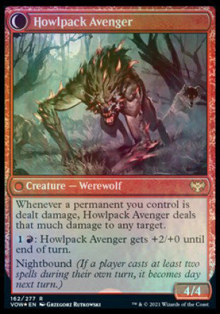 Ill-Tempered Loner // Howlpack Avenger [Innistrad: Crimson Vow Prerelease Promos] | Good Games Modbury