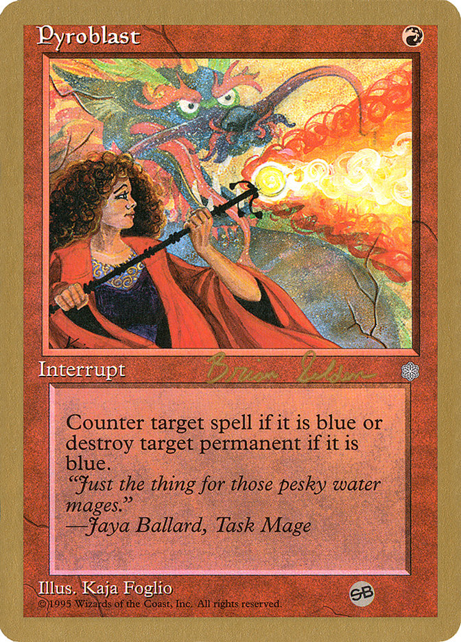 Pyroblast (Brian Selden) (SB) [World Championship Decks 1998] | Good Games Modbury