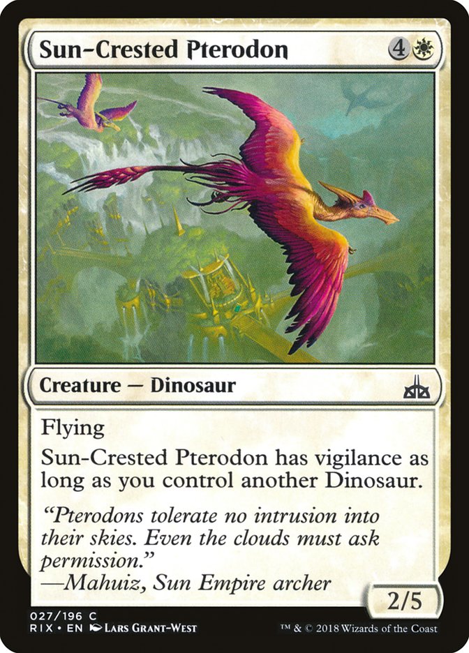 Sun-Crested Pterodon 27/196 (Rivals of Ixalan)  - Foil | Good Games Modbury